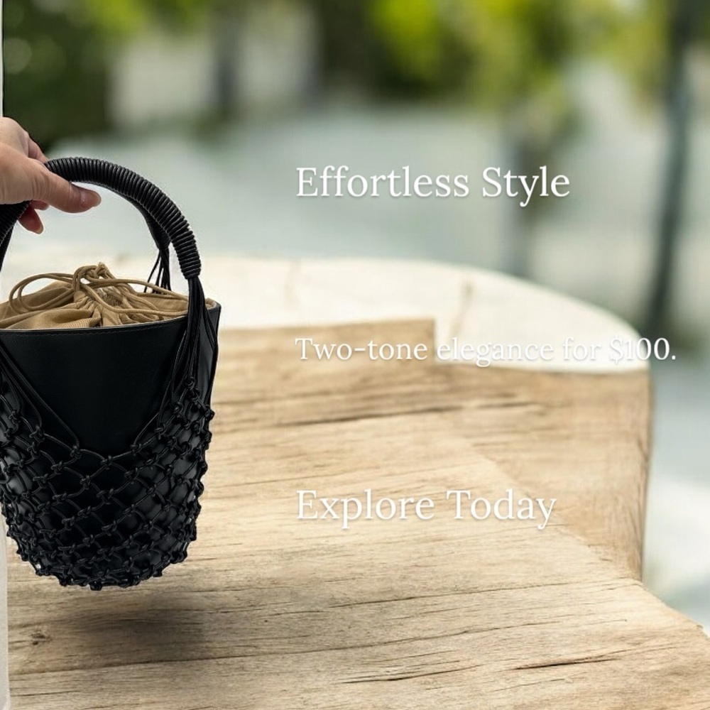 J. Crew Sedona Basket Bag Black Leather - Picture 7 of 11